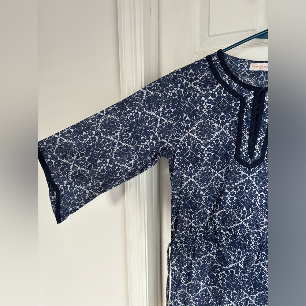 Tory Burch Navy and White Patterned Dress - Picture 8 of 15